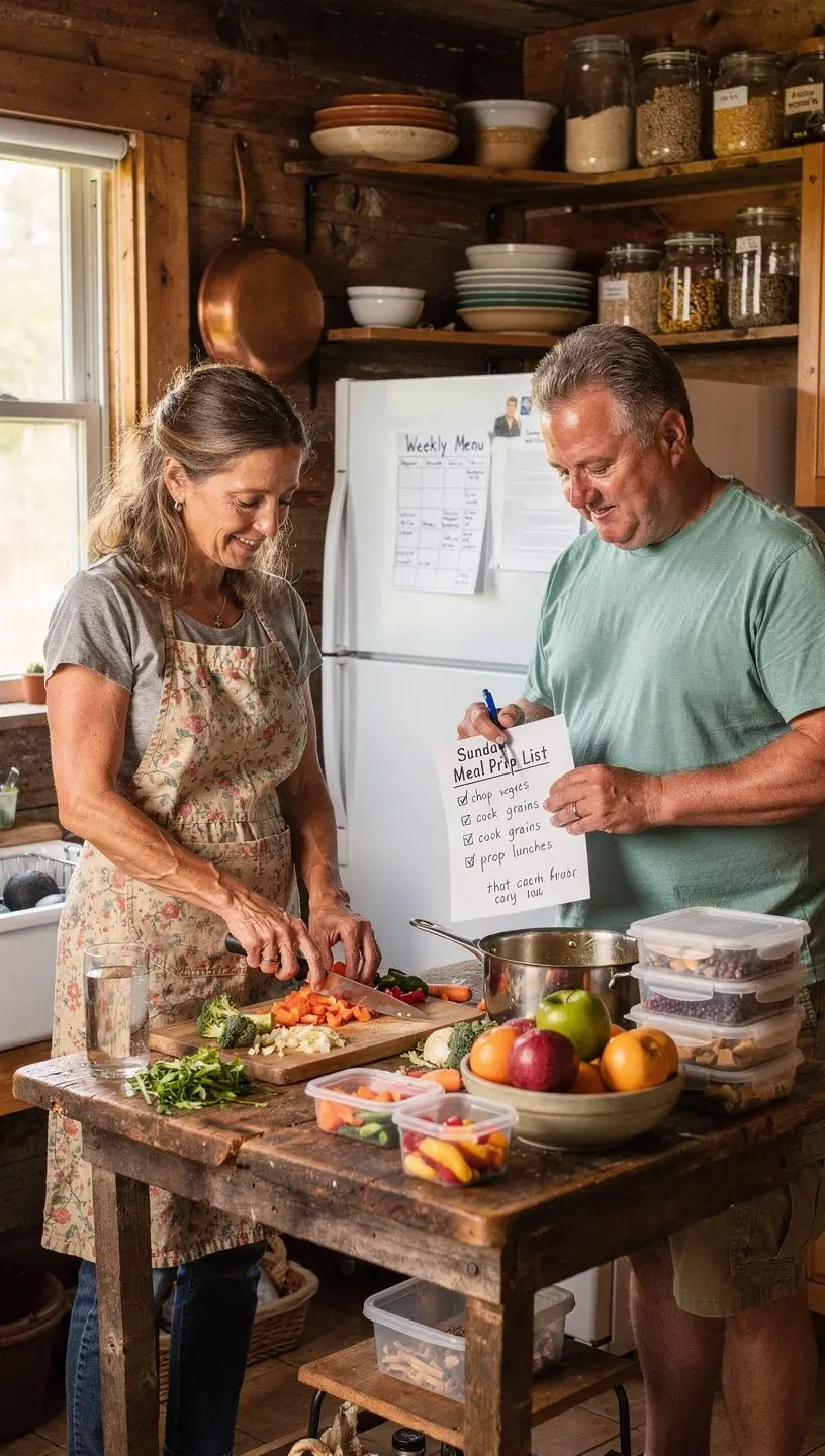 Nutritious foods boosting daily energy levels.